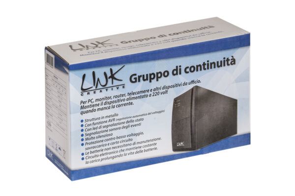 GRUPPO DI CONTINUITA' LINE INTERACTIVE PWM 800 VA 480 WATT CON 2 PRESE,  CAVO SPINA ITALIANA online, Net-Store
